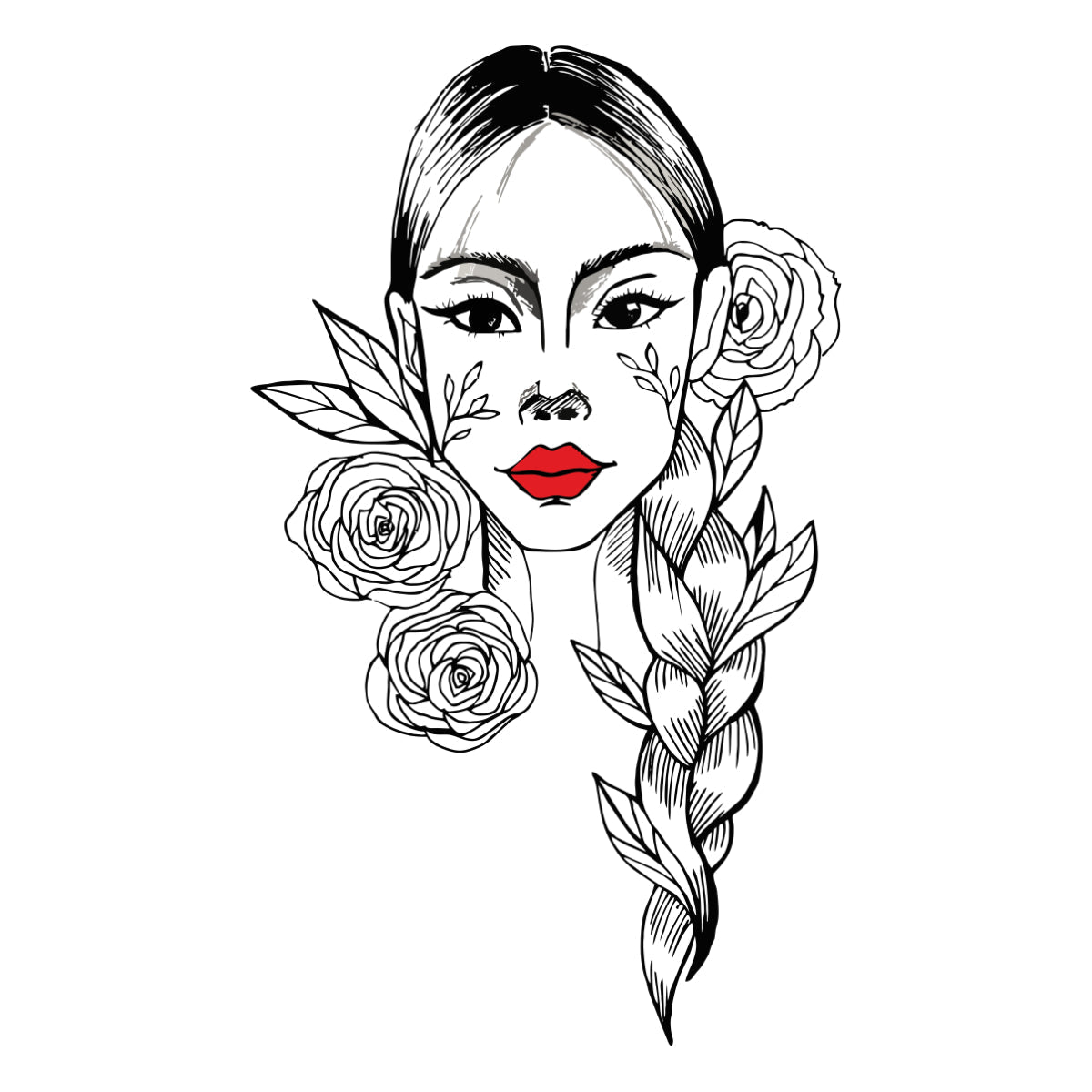 Biele UNISEX tričko „Dievča s vrkočom“