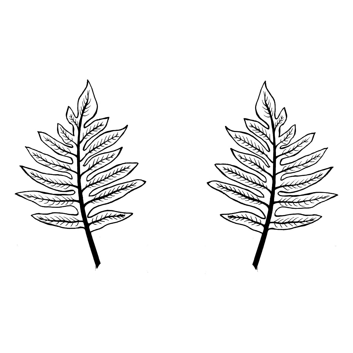 Valge UNISEX T-särk Kaks lehte