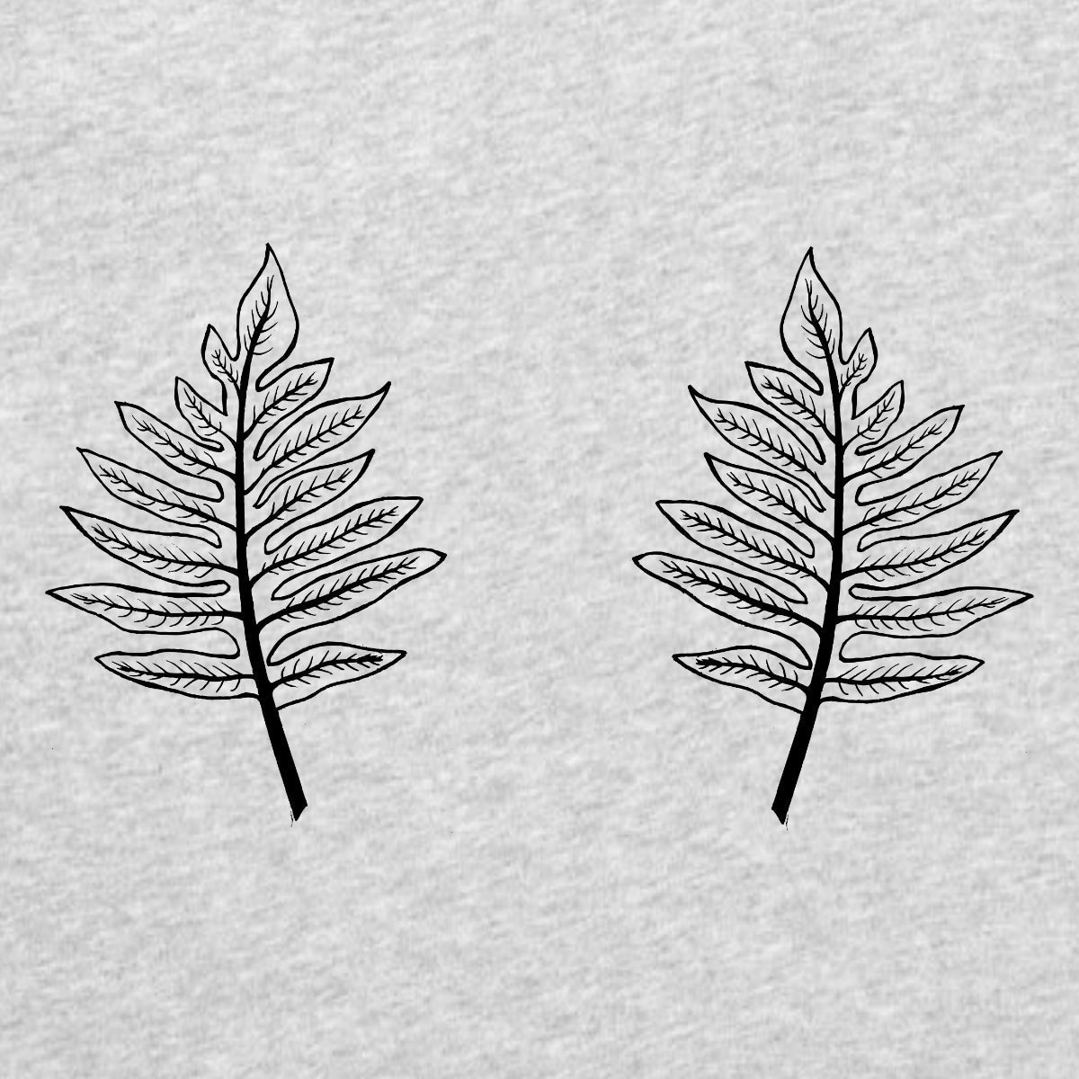 Hall Melange UNISEX T-särk Kaks lehte