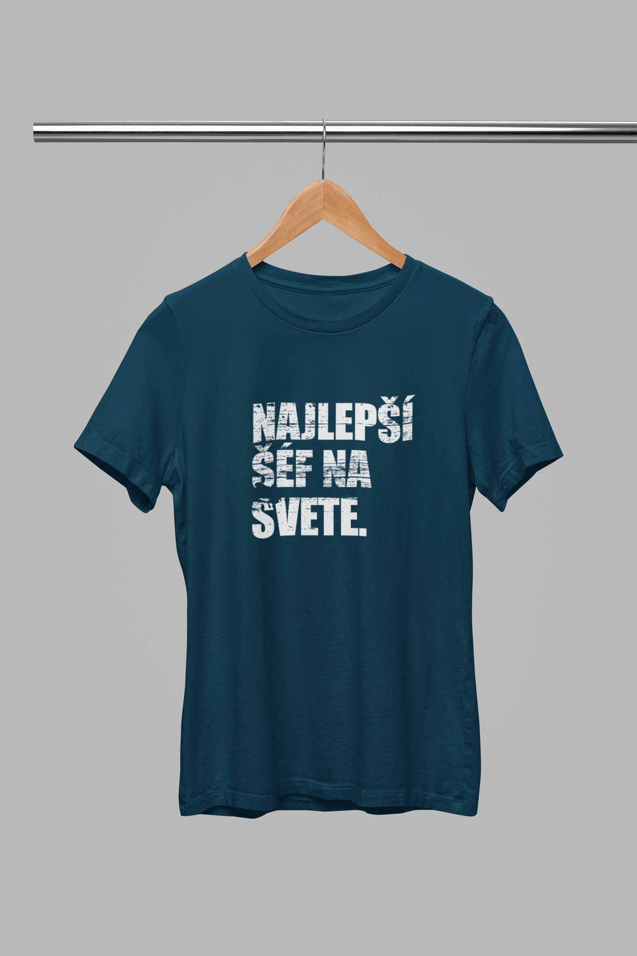 Tmavomodré unisex tričko "Najlepší šéf na svete"