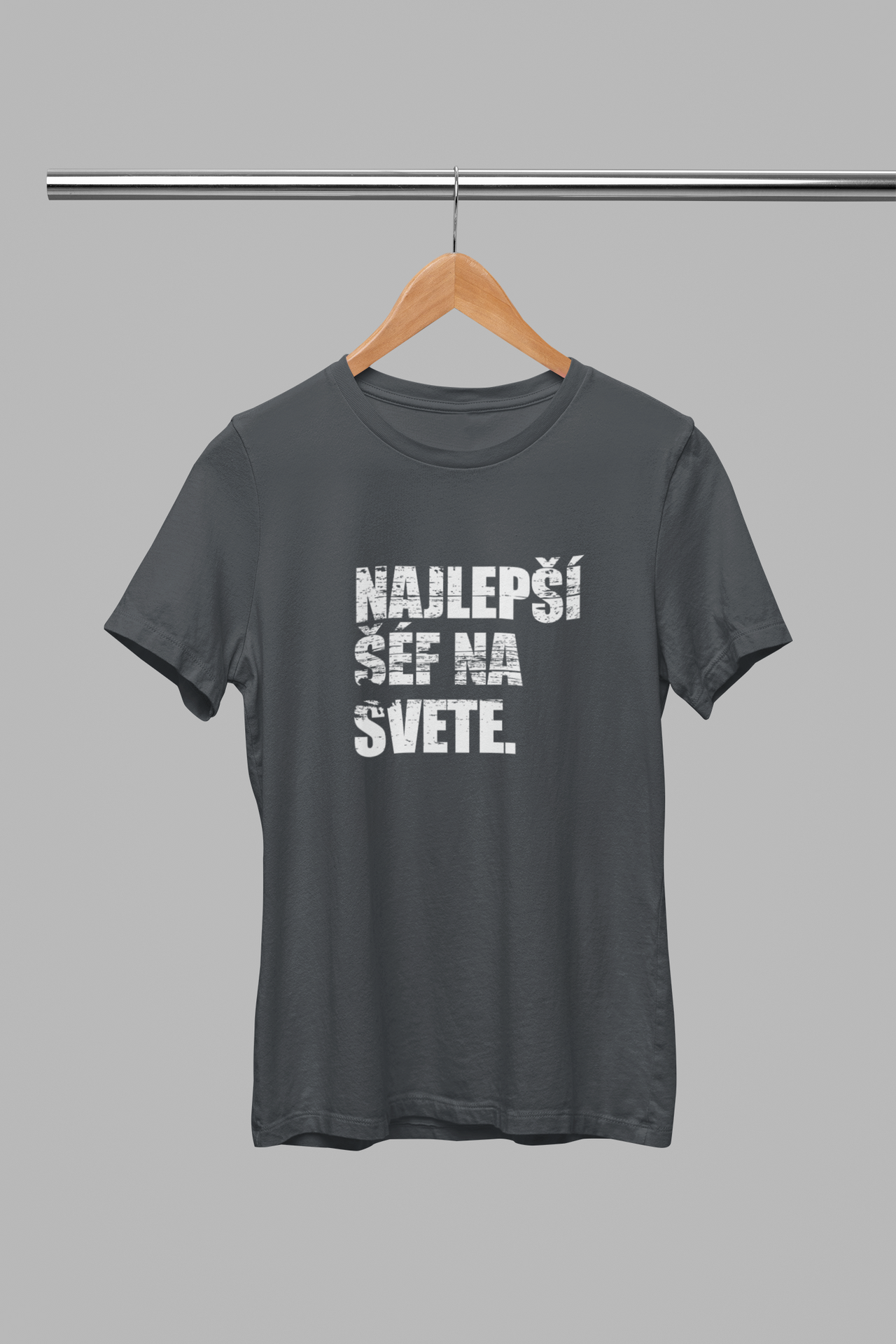 Tmavosivé unisex tričko "Najlepší šéf na svete"