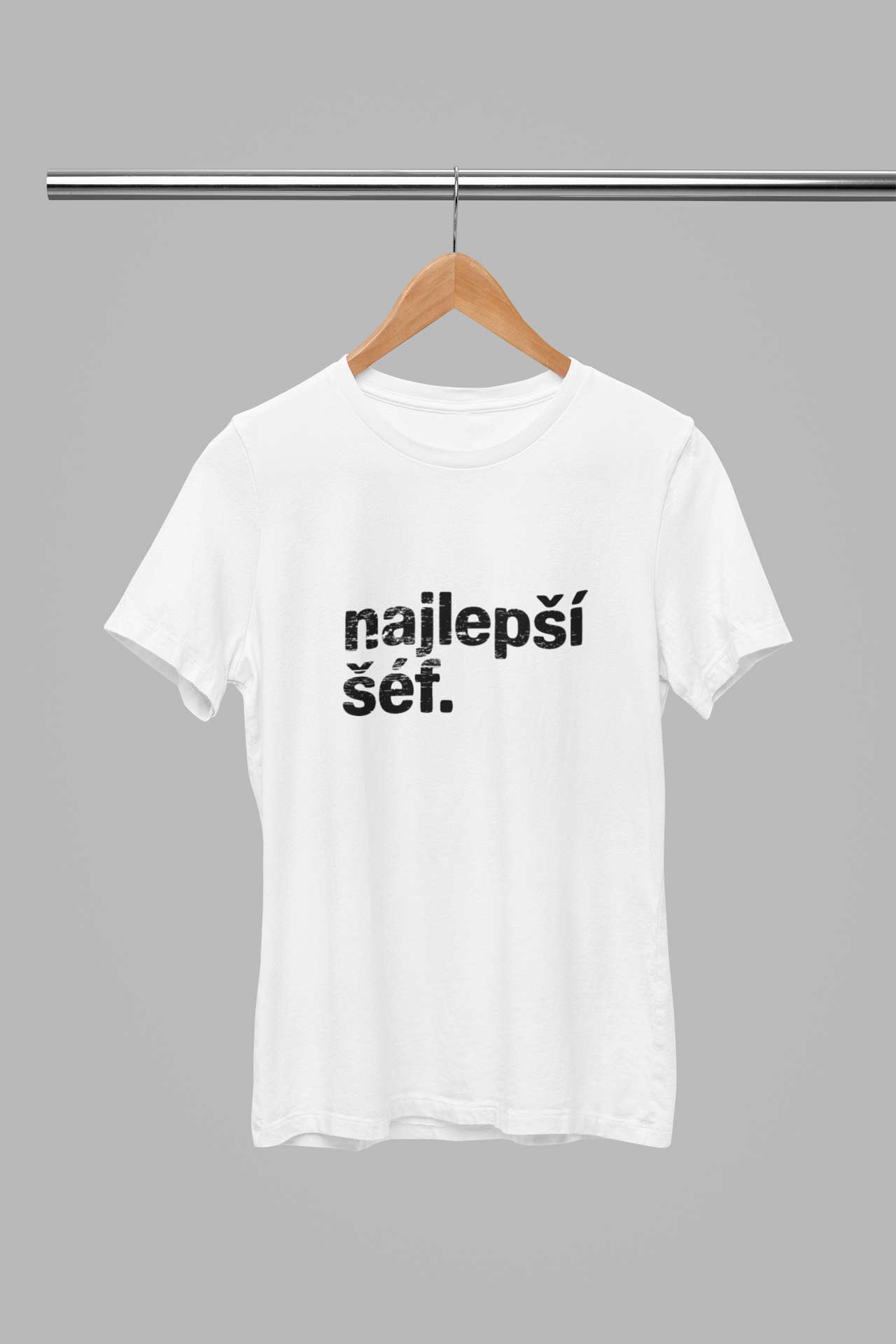 Biele UNISEX tričko „Najlepsi sef"