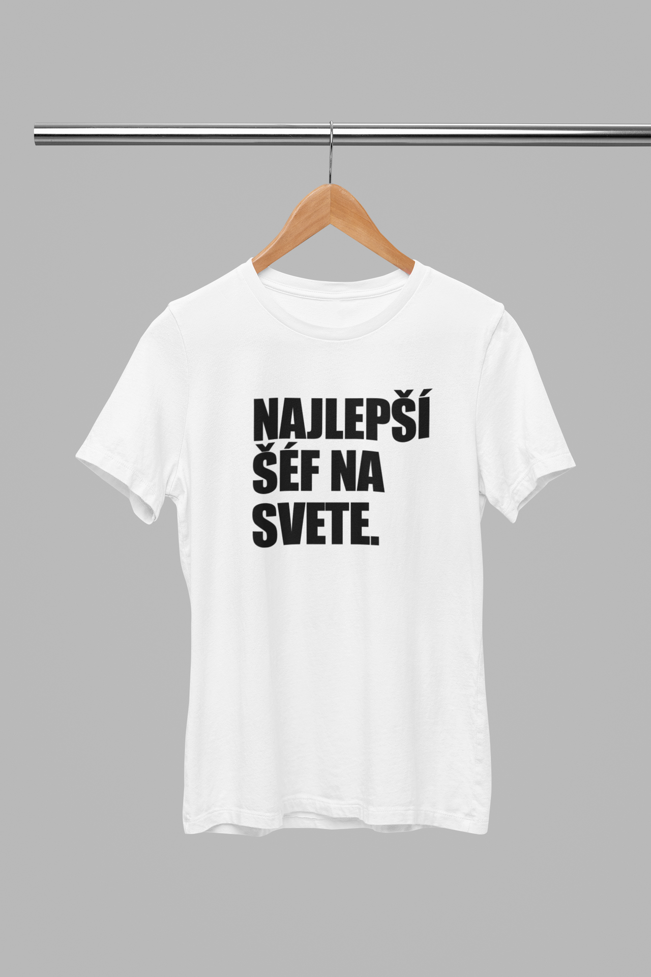 Biele UNISEX tričko „Najlepší šéf na svete"