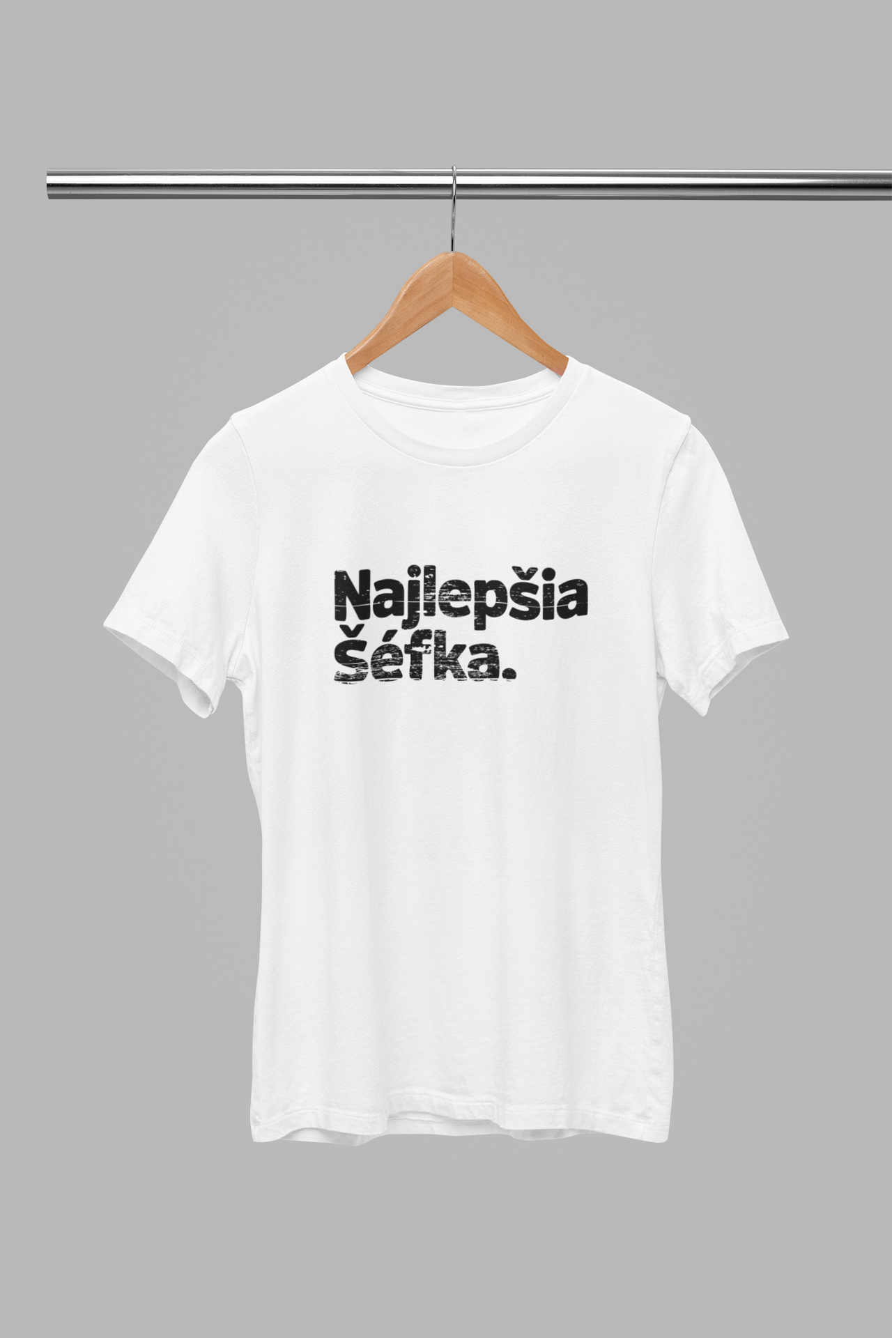 Biele UNISEX tričko „Najlepšia šéfka"