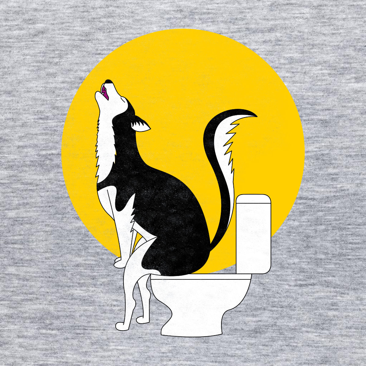 Šedé melírované tričko „The howling“