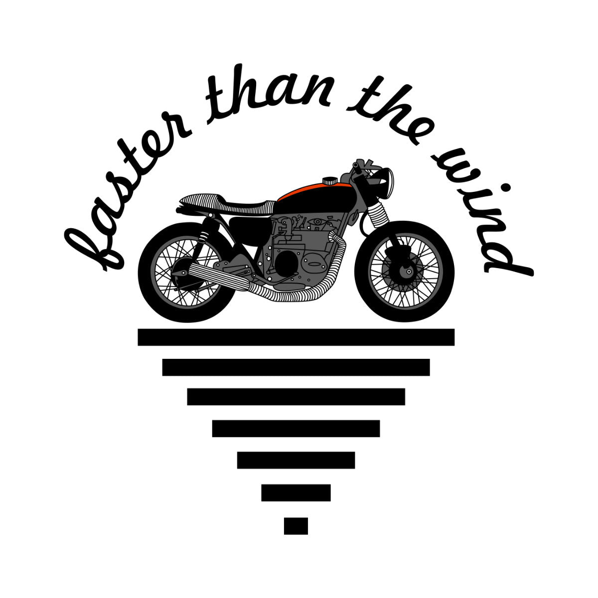 Biele tričko „Rýchlejší než vietor“