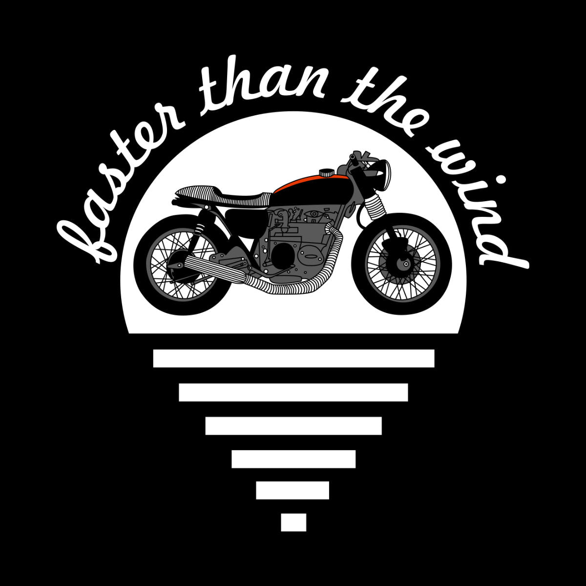 Čierne tričko „Rýchlejší než vietor“