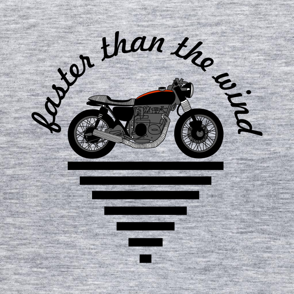 Melange grey T-shirt Faster than the wind