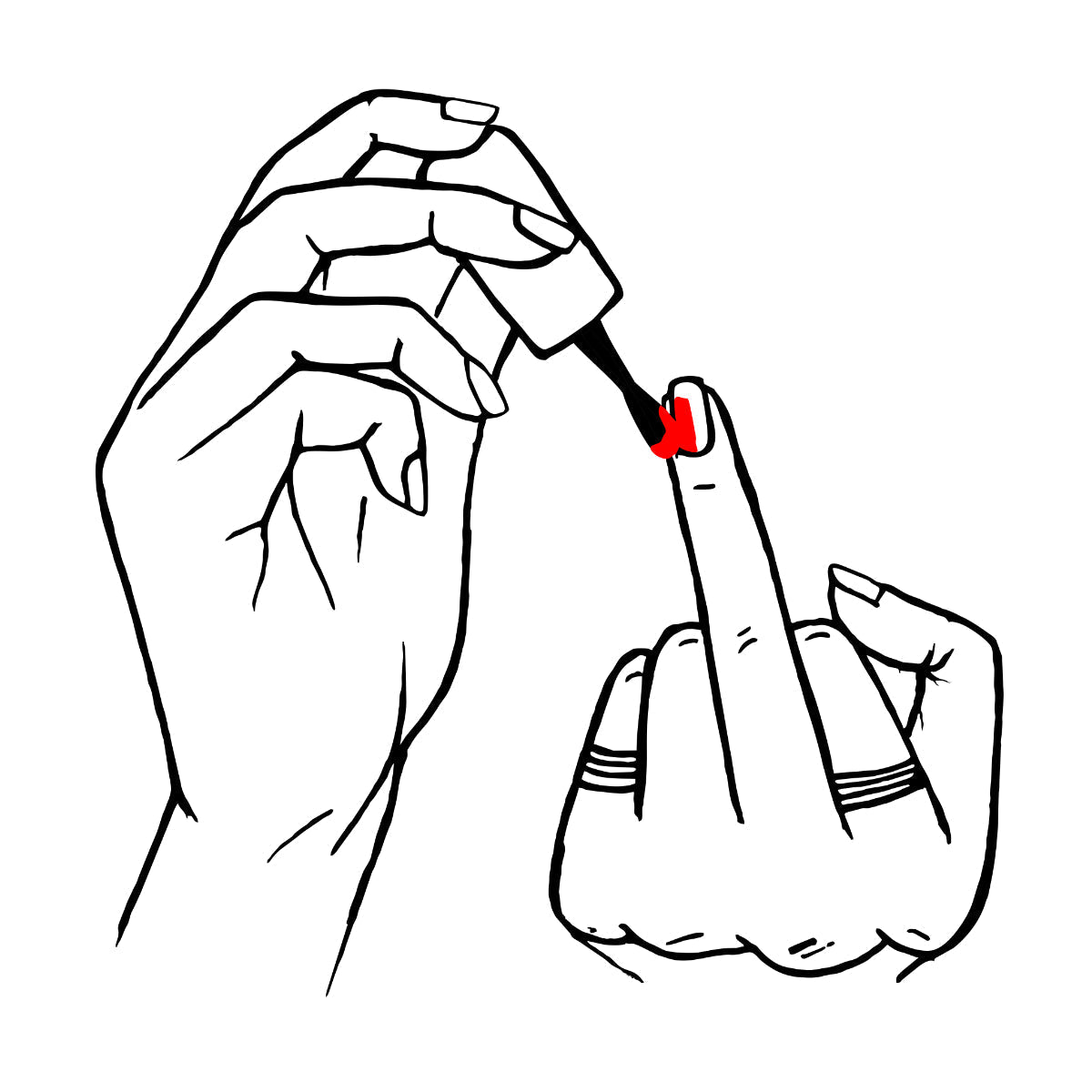 Biele tričko „Nail Polish“