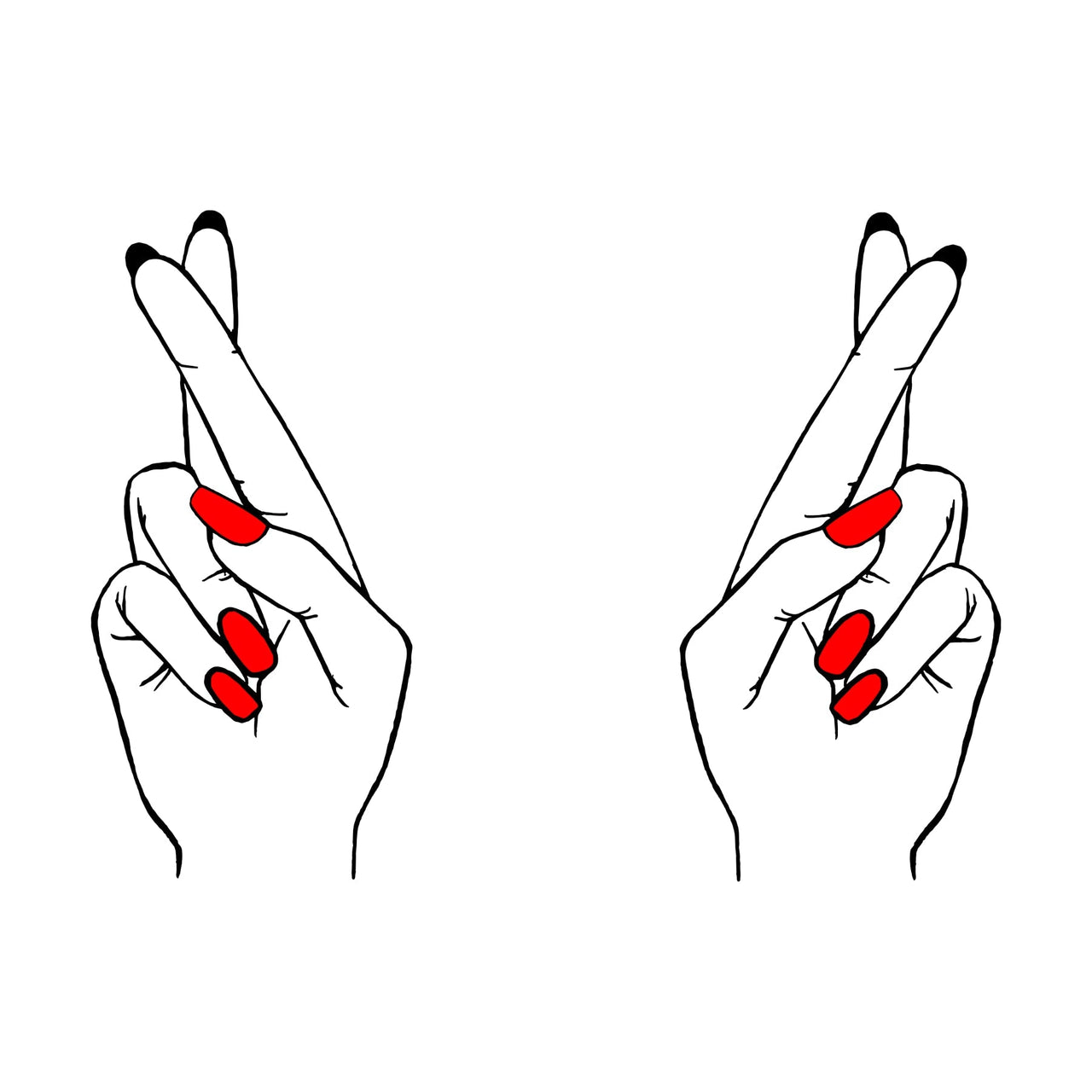 Valge UNISEX T-särk Sõrmed