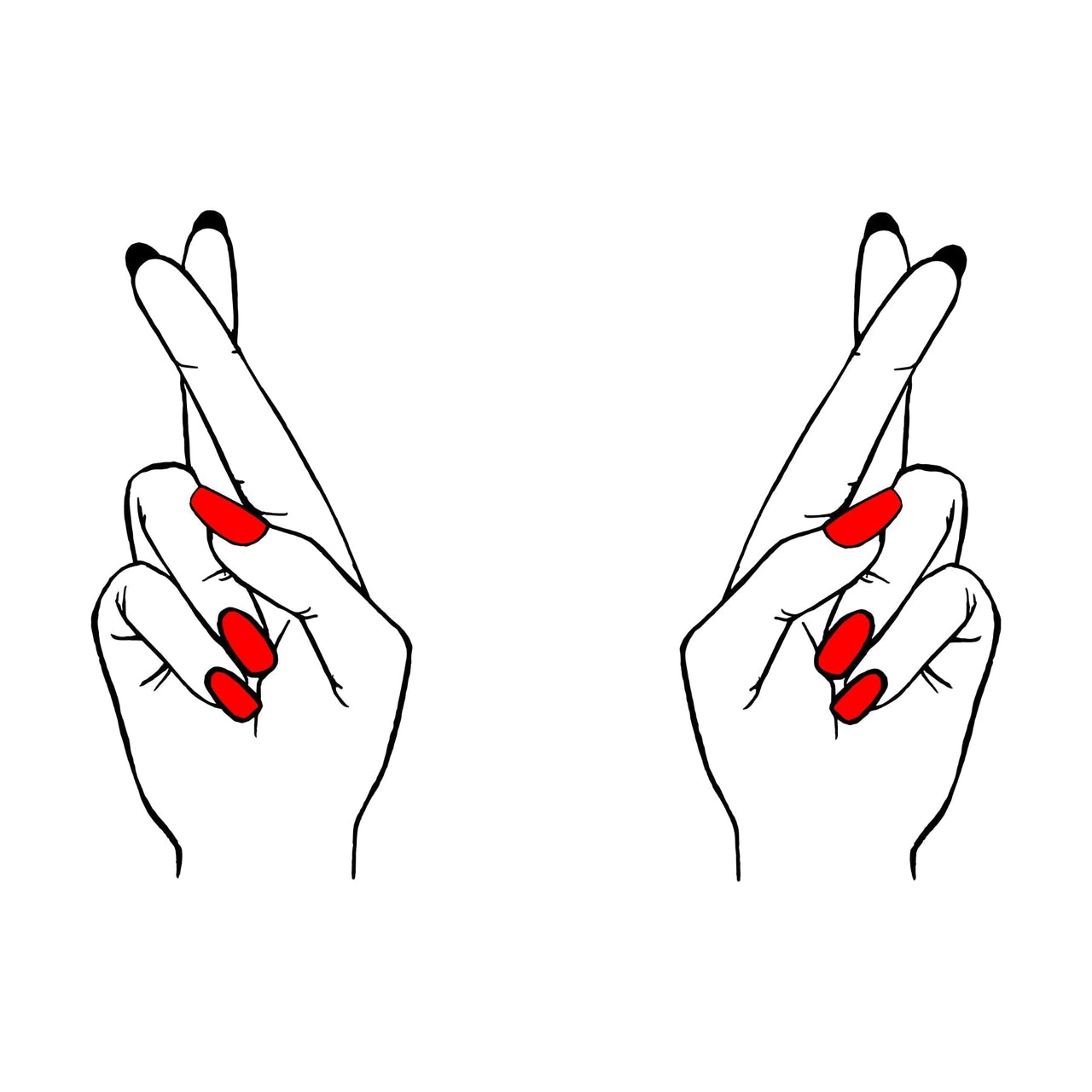 Biała T-shirt palce