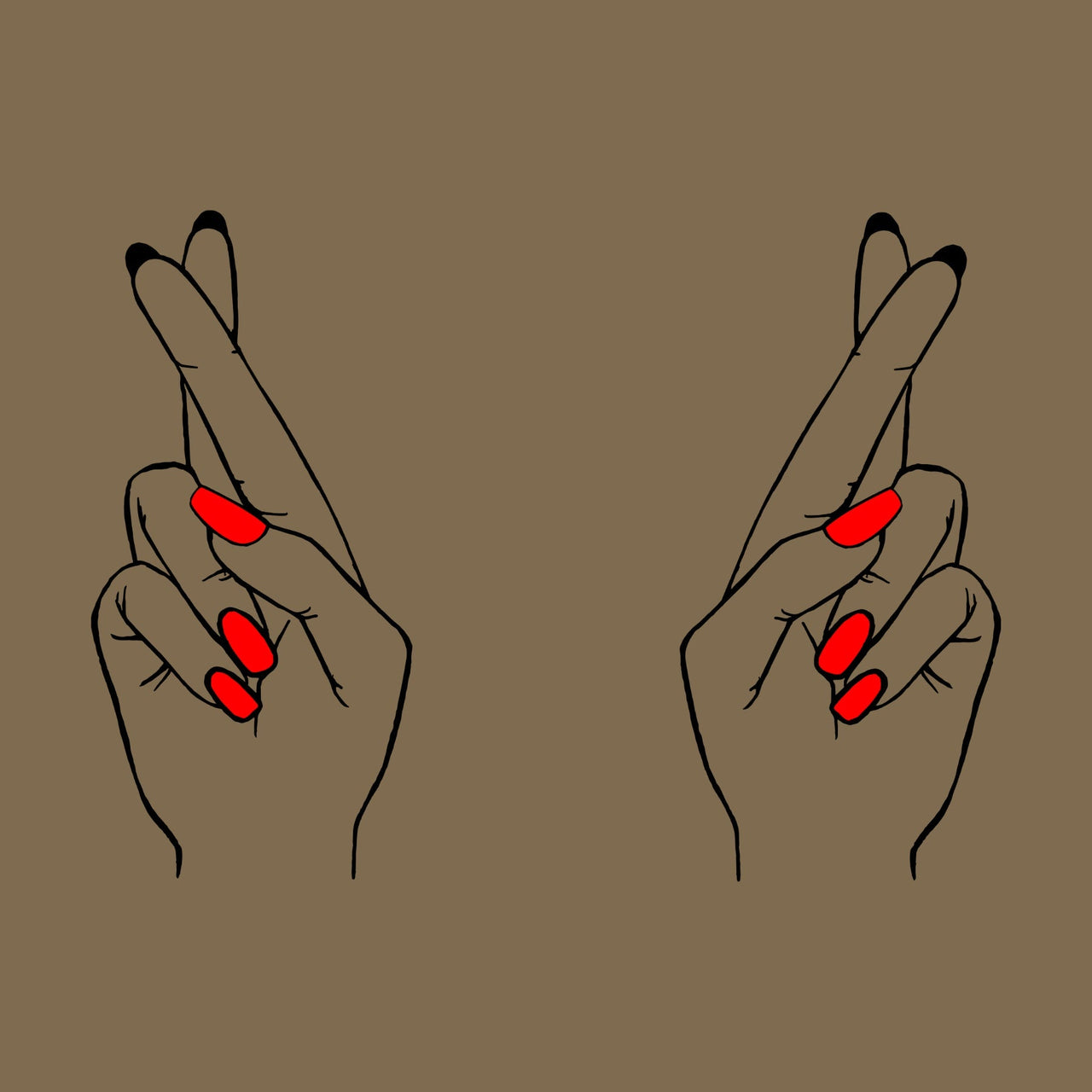 Kaki UNISEX T-särk Sõrmed