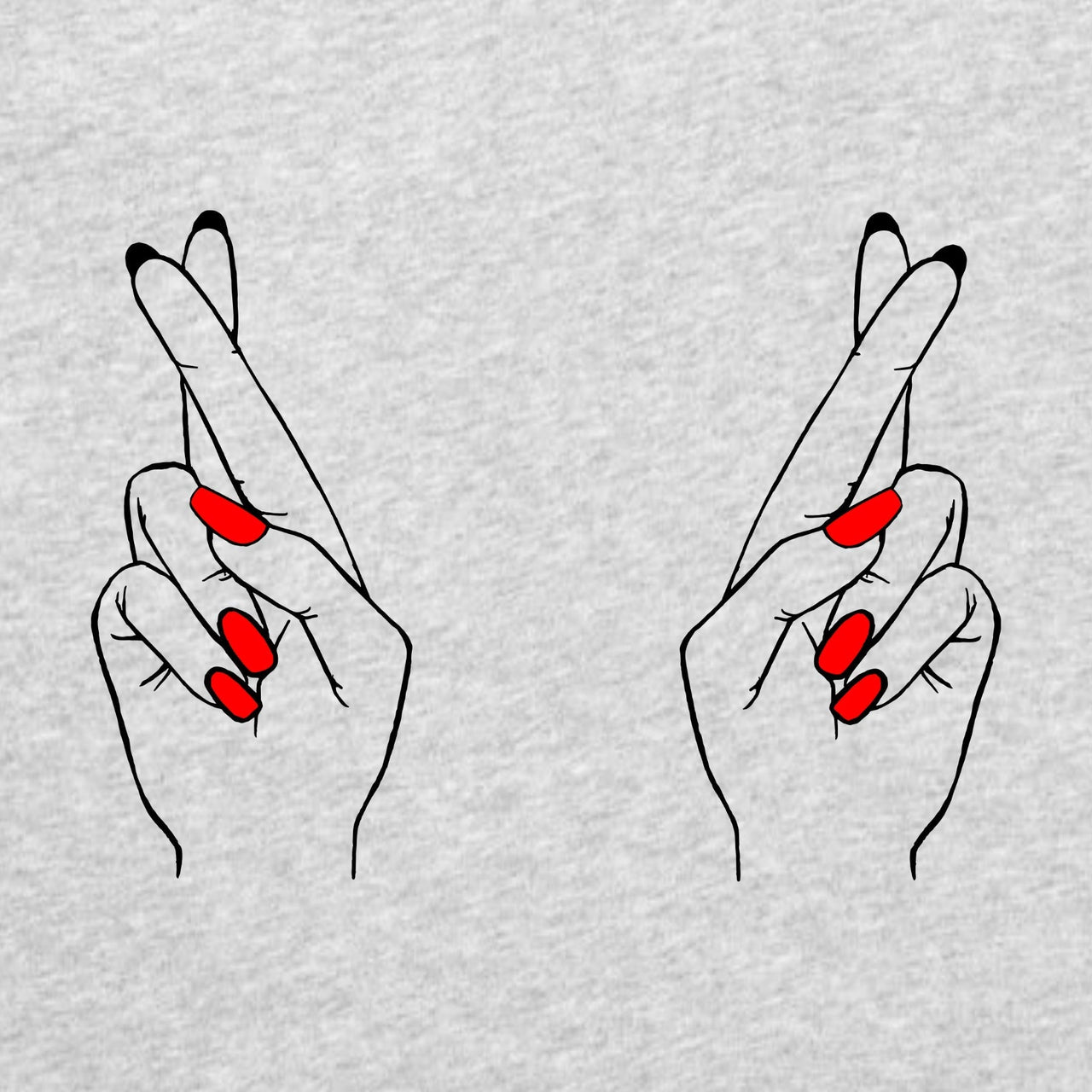 Sivomelírované UNISEX tričko „Prsty“