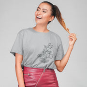 Grau meliertes T-Shirt Rosenzweig