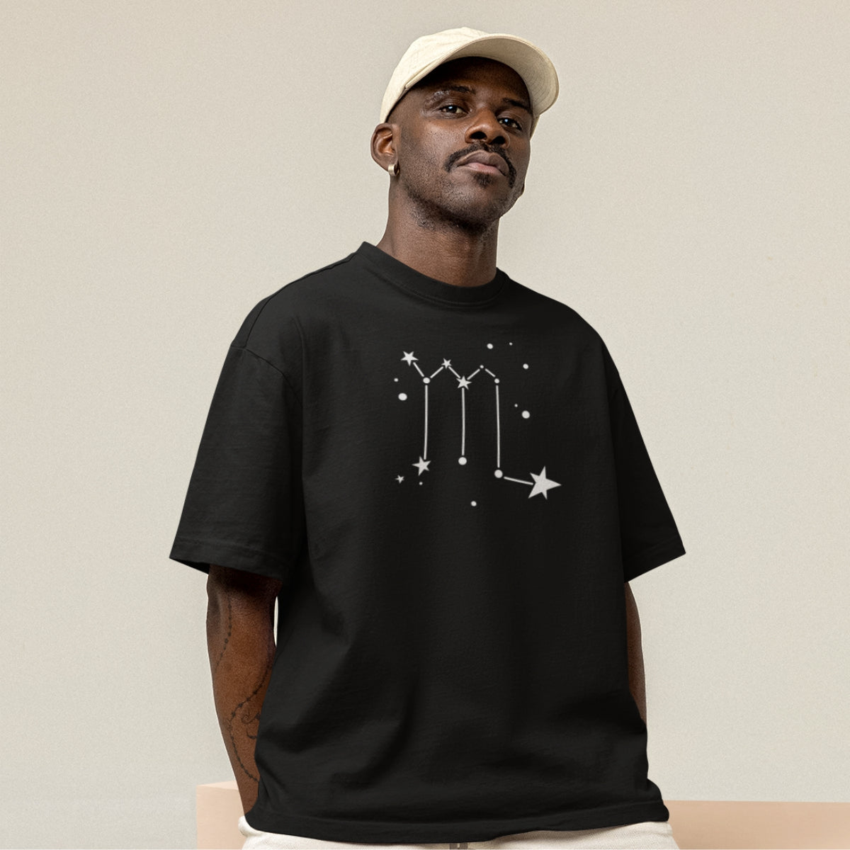 Čierne UNISEX tričko „Znamenie Škorpióna“