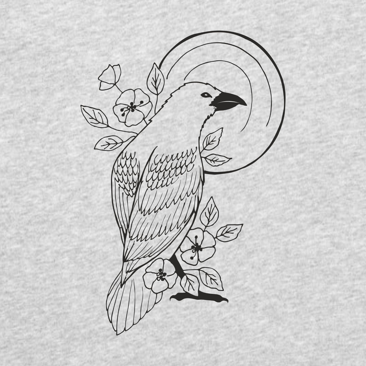Sivomelírované UNISEX tričko „Vrana“