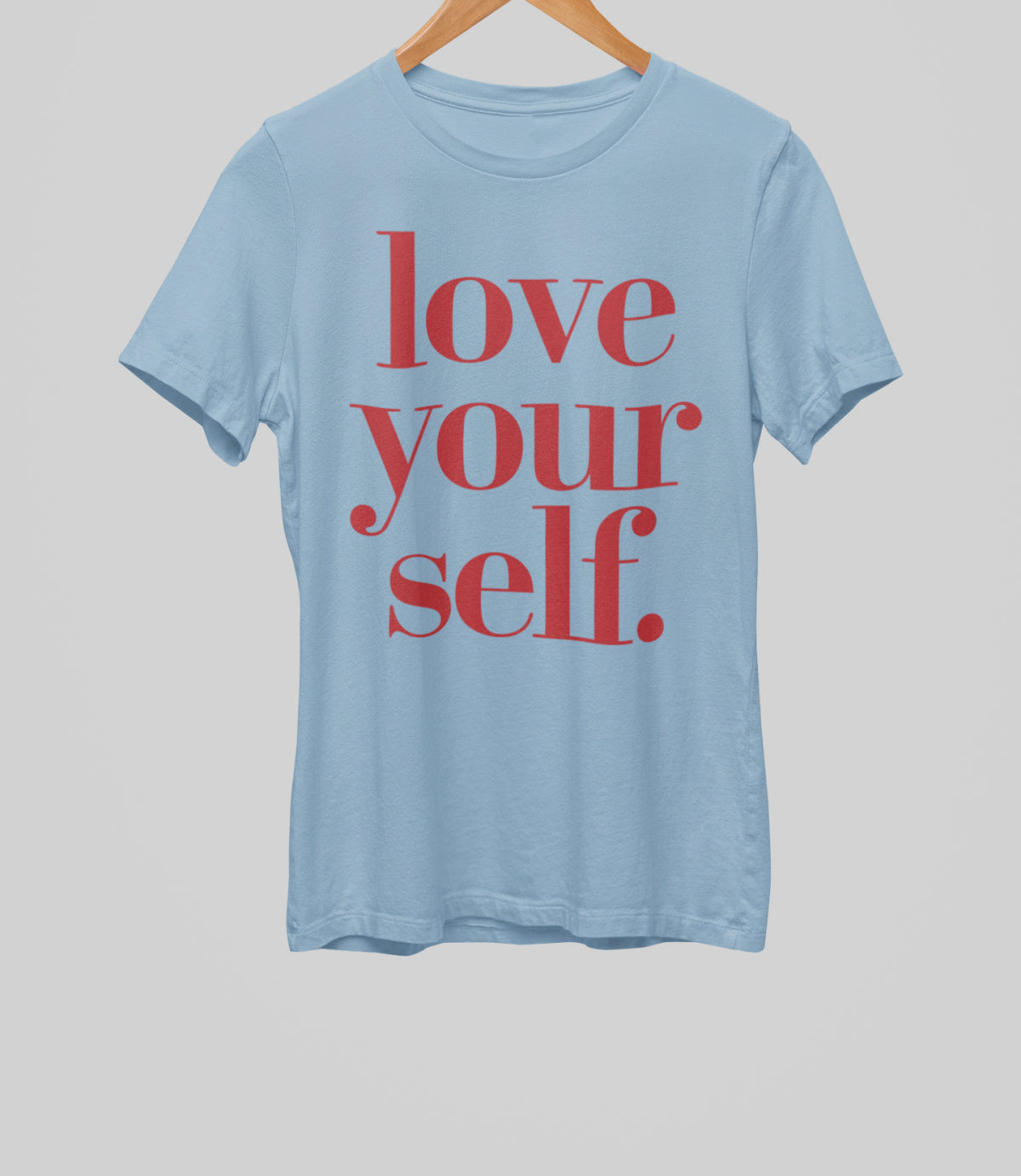 Grau-blaues UNISEX T-Shirt "LOVE YOURSELF" 220